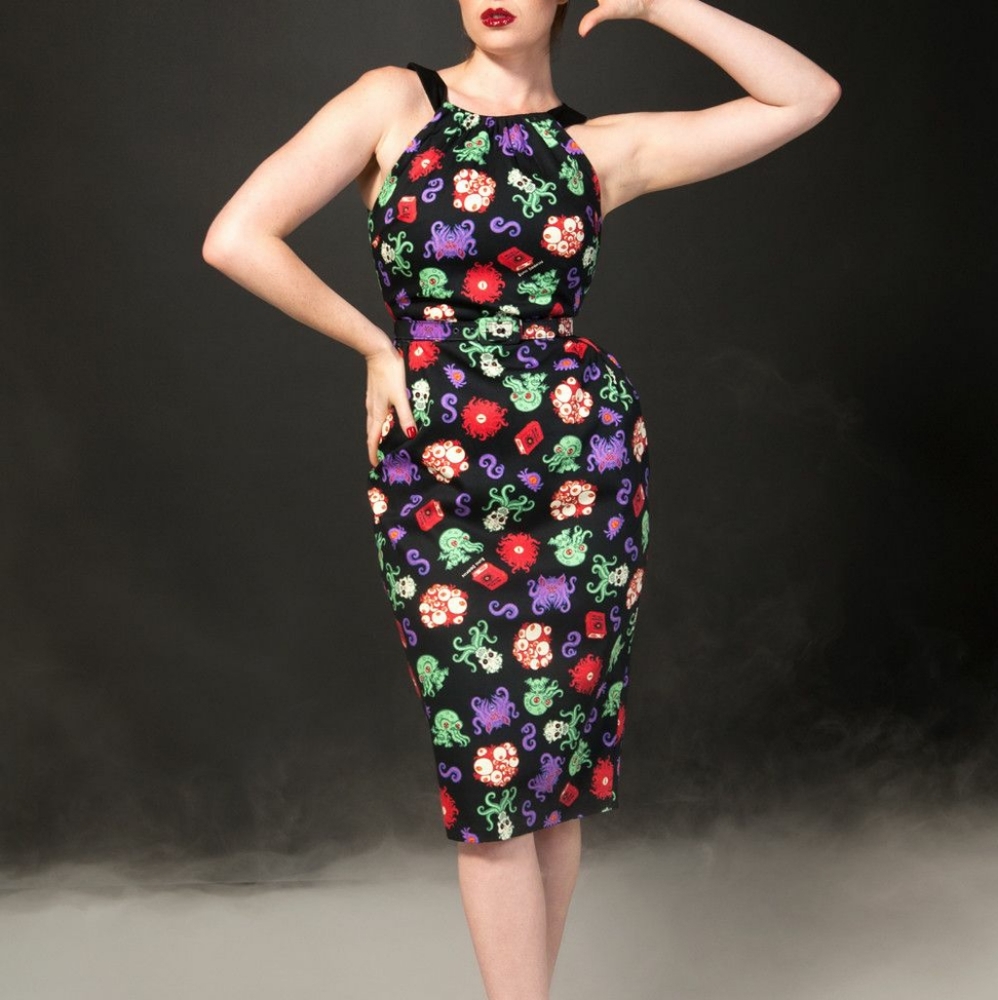 NWOT Pinup Couture Harley Cthulhu wiggle dress